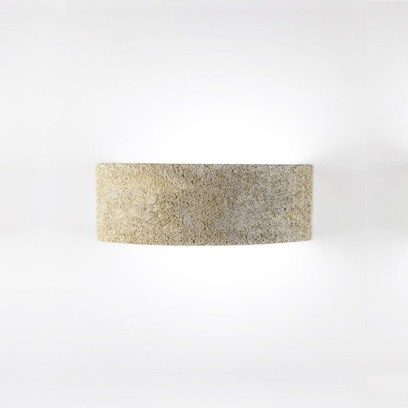 Applique Curvy per pareti esterne in Carparo