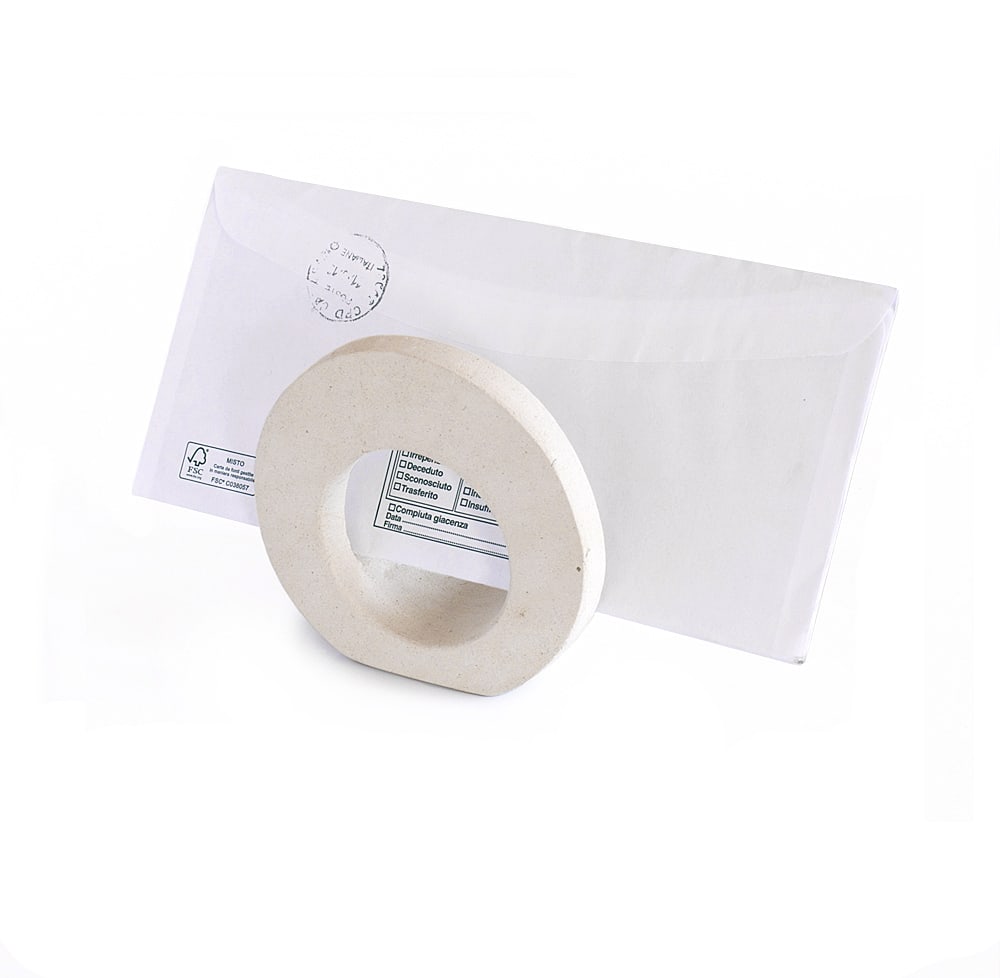 Portapenne portacarte in pietra, accessori da scrivania di design. - immagine 2