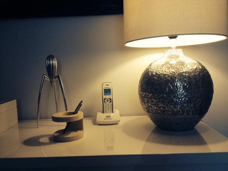 Portapenne portacarte in pietra, accessori da scrivania di design. - immagine 3